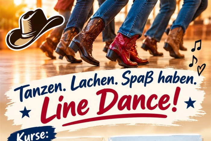 Line Dance – Ausschnitt des Kursplakats Herbst 2026
