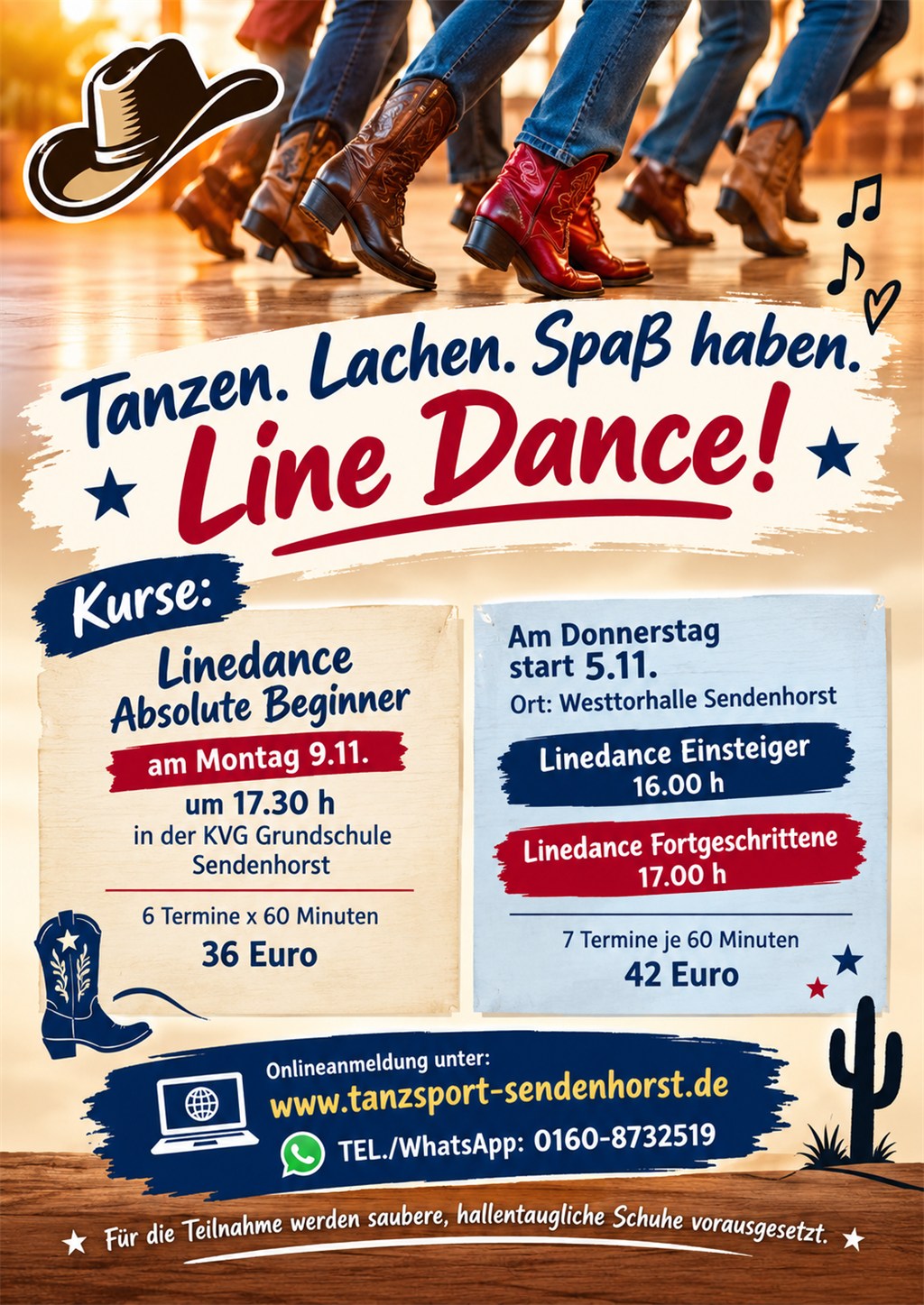 Line-Dance-Kurse ab 5. und 9. November 2026