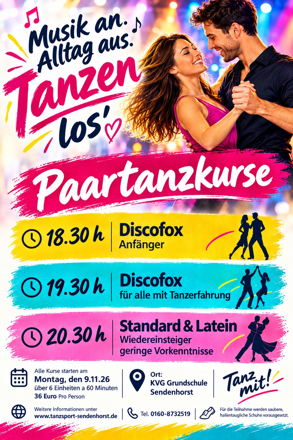 Discofox und Standard/Latein ab 9. November 2026